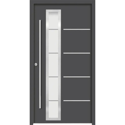 Splendoor Hliníkovo-oceľové vchodové dvere pasívne Demeter 110 x 210 cm L antracit