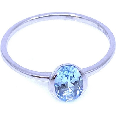 Diante Zlatý prsten s blue sky topazem 83001782