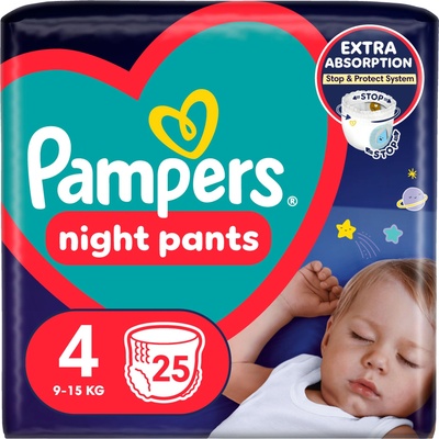 Pampers Нощни панталони с пелени 9-15 кг Maxi 4 (25 бр. ) (8006540234709)