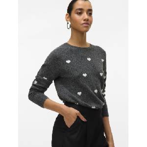 VERO MODA Дамски модерен пуловер тъмносив меланж Vero Moda | Siv | ЖЕНИ | M