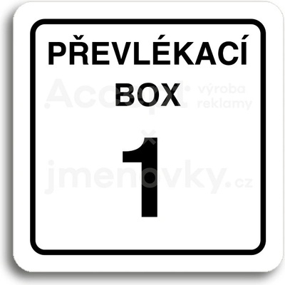 ACCEPT Piktogram převlékací box X - bílá tabulka - černý tisk