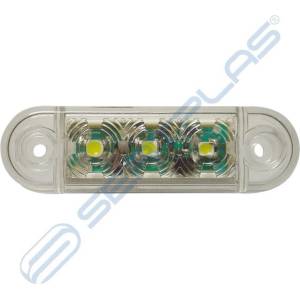  Габарит, бял 3 led 12v-24v 412luk