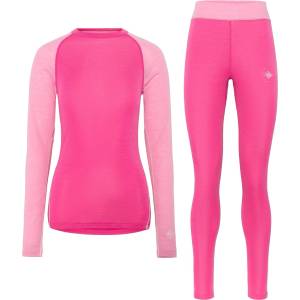 Kari Traa Дамско мериносово термобельо Kari traa Women's Kaia Set Merino base layer - Bright Pink (115-2569-0214)