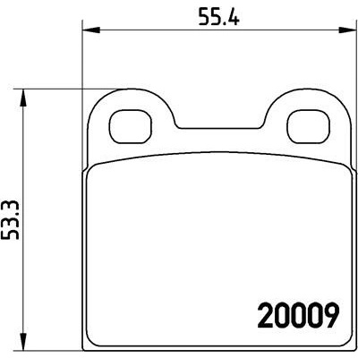 Sada brzdových platničiek, vždy 4 kusy v sade BREMBO P 06 001 (P06001)