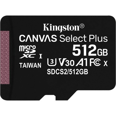 Kingston Canvas Select Plus microSDXC 512 GB SDCS2/512GBSP – Zbozi.Blesk.cz