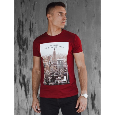 Dstreet Pánské tričko RX0000 Bordó