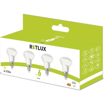 Retlux REL 39 LED R50 4x6W E14 teplá biela