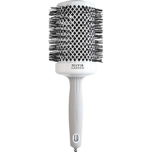 Olivia Garden Expert Blowout Shine Round Brush White & Grey 65 mm