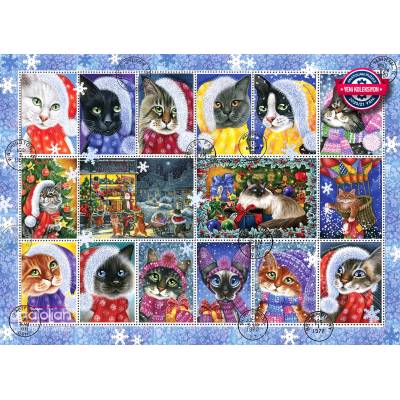 Anatolian - Puzzle Christmas Cats 1000 - 1 000 piese