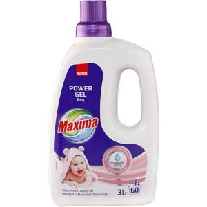 Sano Концентриран гел за пране Sano - Maxima бейби, 60 пранета, 3 l (7290102992188) - baby