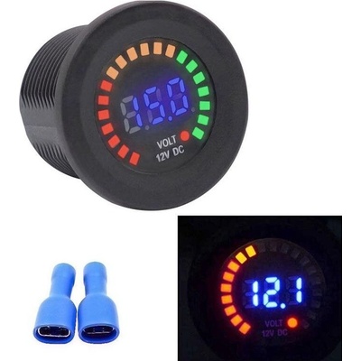 Voltmetr panelový 3,5–30V s bargrafem | Zboží Auto