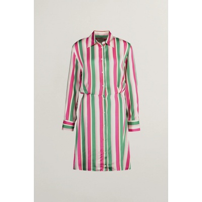 Gant Striped Waist Shirt Dress zelená