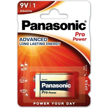 Panasonic Батерия алкална Panasonic PRO Power 6LR61 (15591), 6LR61, 9V, 1бр (PAN15591)