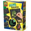 SES Vyškrabávacie obrázky dinosaury svietiace v tme