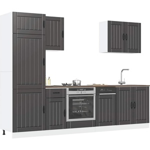 vidaXL Комплект кухненски шкафове от 7 части Lucca, инженерно дърво (3314772)