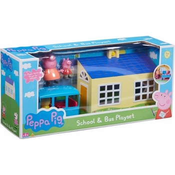 TM Toys Hrací set Peppa Pig 65935 škola a autobus