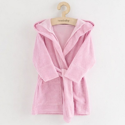 New Baby Dětský froté župan pink