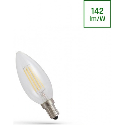 Spectrum LED 230V 6W COG WW CLEAR E14