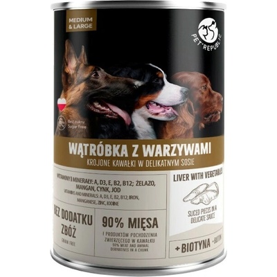 Pet Republic Adult Medium & Large Játra se zeleninou 1250 g