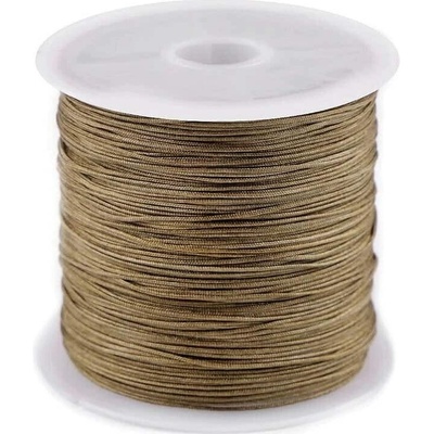 Šňurka na dozdobení účesu - polyester, 0,5mm, 25m Barva: tmavá béžová