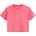 GUESS Къса тениска за момиче в розово с голямо лого Guess