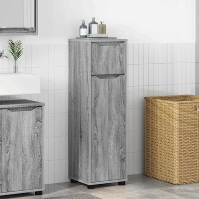 vidaXL Шкаф за баня Сив Сонома 30, 5 x 30 x 101 см Инженерно дърво (888743)