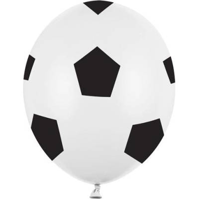 Party Deco Латексов Балон - Футболна Топка, Черно и Бяло (sb14p-299-008b)