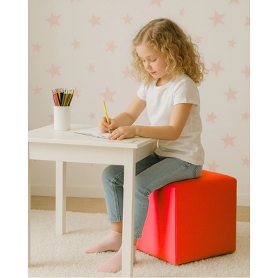 EMI taburetka kocka červená