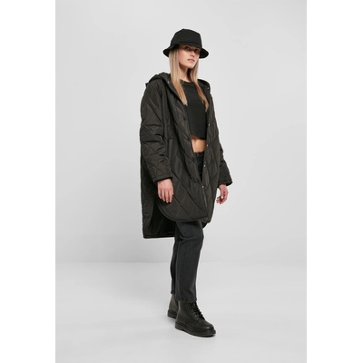 Urban Classics Дамско дълго яке с качулка в черен цвят Urban Classics Hooded CoatUB-TB5074-00007 - Черен, размер S