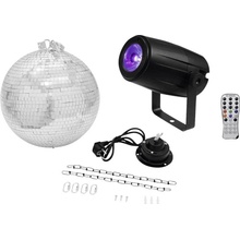 Eurolite LED Disco koule, sada s hnacím motorkem, s LED osvětlením 30 cm