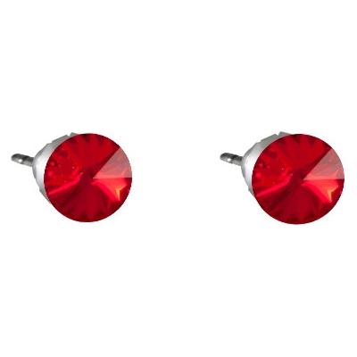 JSB Swarovski Elements s broušeným krystalem tvar tečka světle červené 713907 lightsiam