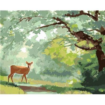 zuty Malování Podle Čísel Laň Na Lesní Pěšině D. Rusty Rust 80 x 100 Cm Plátno Rám