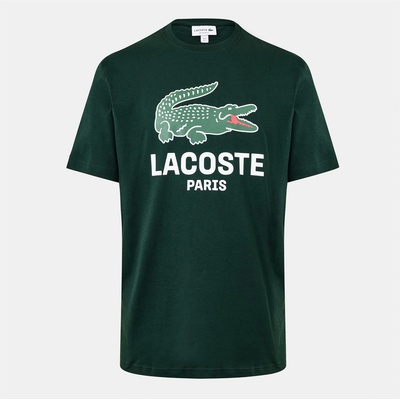 Lacoste Тениска Lacoste Men's Large Croc Regular Fit T-Shirt - Sinople YZP