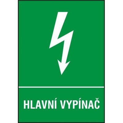 Samolepka Hlavní vypínač 105x74mm 26131b – Zboží Mobilmania