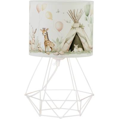 BELIS Детска настолна лампа KIDS ROOM 1xE27/60W/230V Ø 18 см с животинчета (BE1056)
