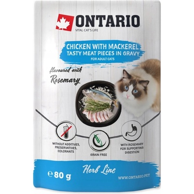 Ontario Herb Cat Chicken with Mackerel 80 g