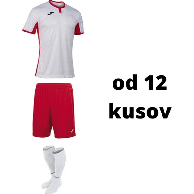 Joma Toletum II pre mužstvo od 12 kusov biela červená počet ks v sadě 12 hráčskych setov