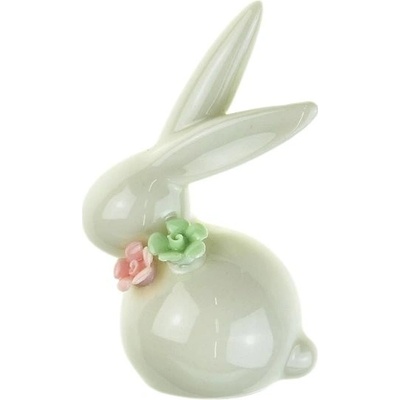 Dommio Zajačik porcelánový s kvietkom 8,5 cm