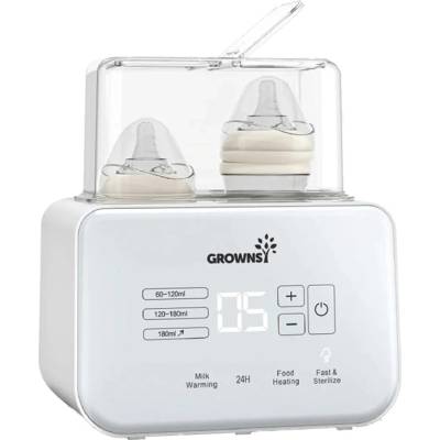 Grownsy Grownsy мултифункционална затопляща машина за шишета, LED дисплей, 250 W, бял (W3grownsy)