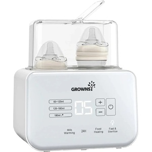  Grownsy Grownsy мултифункционална затопляща машина за шишета, LED дисплей, 250 W, бял (W3grownsy) Бебефон