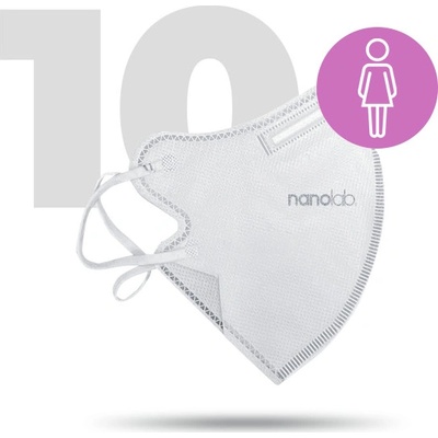 Nanolab nano respirátor FFP2 dámsky biely 10 ks
