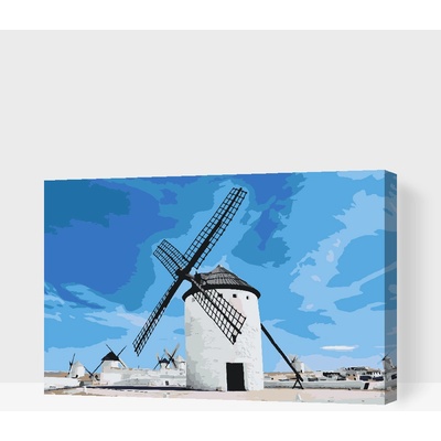 Vymalujsisam.cz Malování podle čísel Větrné mlýny Velikost 40 x 60 cm Rámování Na kartonové desce