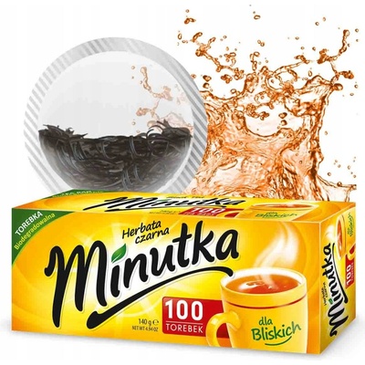 Minutka Čierny čaj porciovaný 140 g 100 vrecúšok