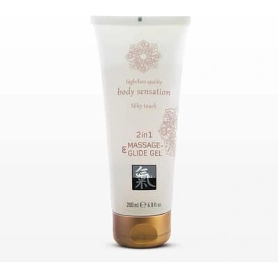 Shiatsu masážny a kĺzavý gél 2 v 1 Hodvábny dotyk 200 ml