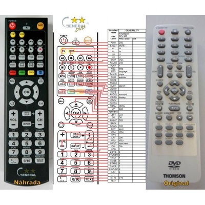 GENERAL THOMSON DPL906VD - съвместимо дистанционно управление на марката General (DPL906VD)