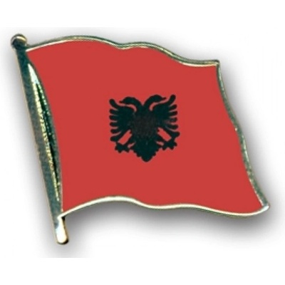 Odznak (pins) 20mm vlajka Albánsko - farebný