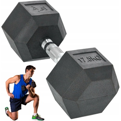 Activ Space Potažené pogumované činky s pevnou váhou 1 x 17,5 kg