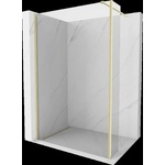 Mexen Kioto стена за душ Walk-in 115 x 40 cm, прозрачна, златна четкана - 800-115-212-55-00-040 (800-115-212-55-00-040)