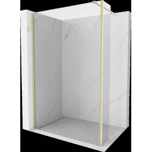 Mexen Kioto стена за душ Walk-in 115 x 40 cm, прозрачна, златна четкана - 800-115-212-55-00-040 (800-115-212-55-00-040)