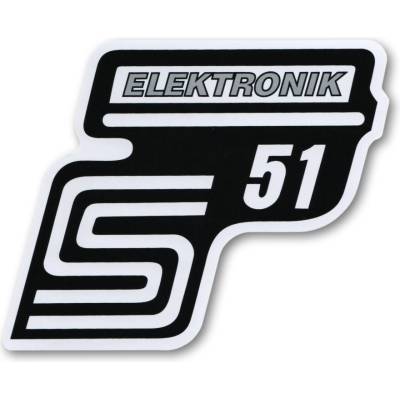 Nálepka schránky "ELECTRONIC", STŘÍBRNÁ - Simson S51